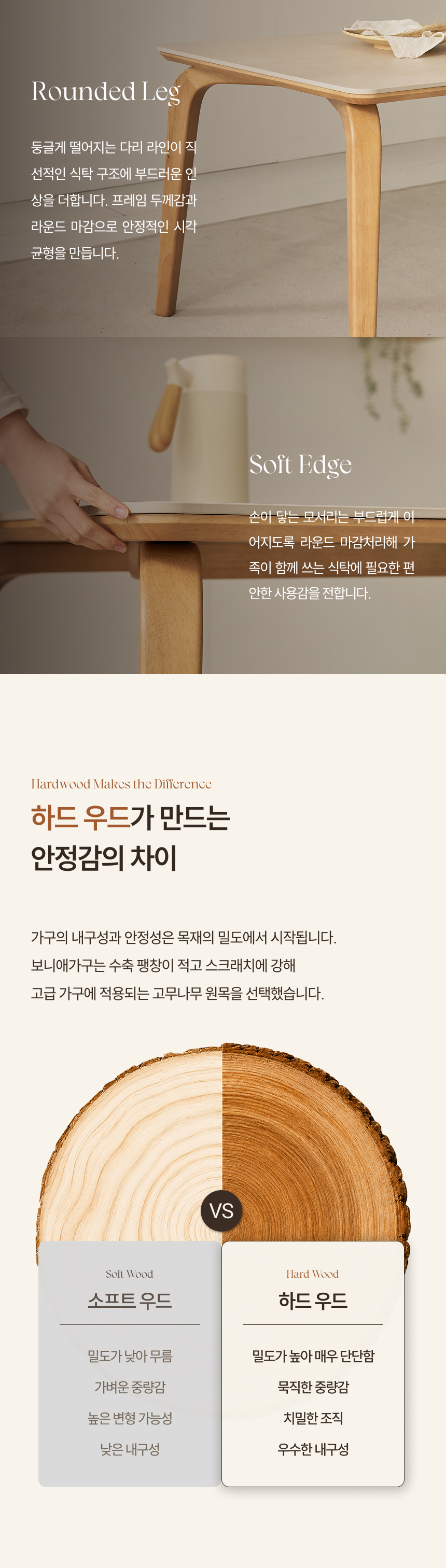 헬레네 4인용 원목 테이블 포세린 세라믹 식탁세트 1400 상세 이미지 10
